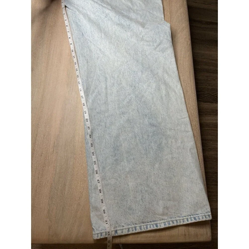 Reformation Cary High Rise Slouchy Wide Leg Jeans Shasta Light Wash Size 32